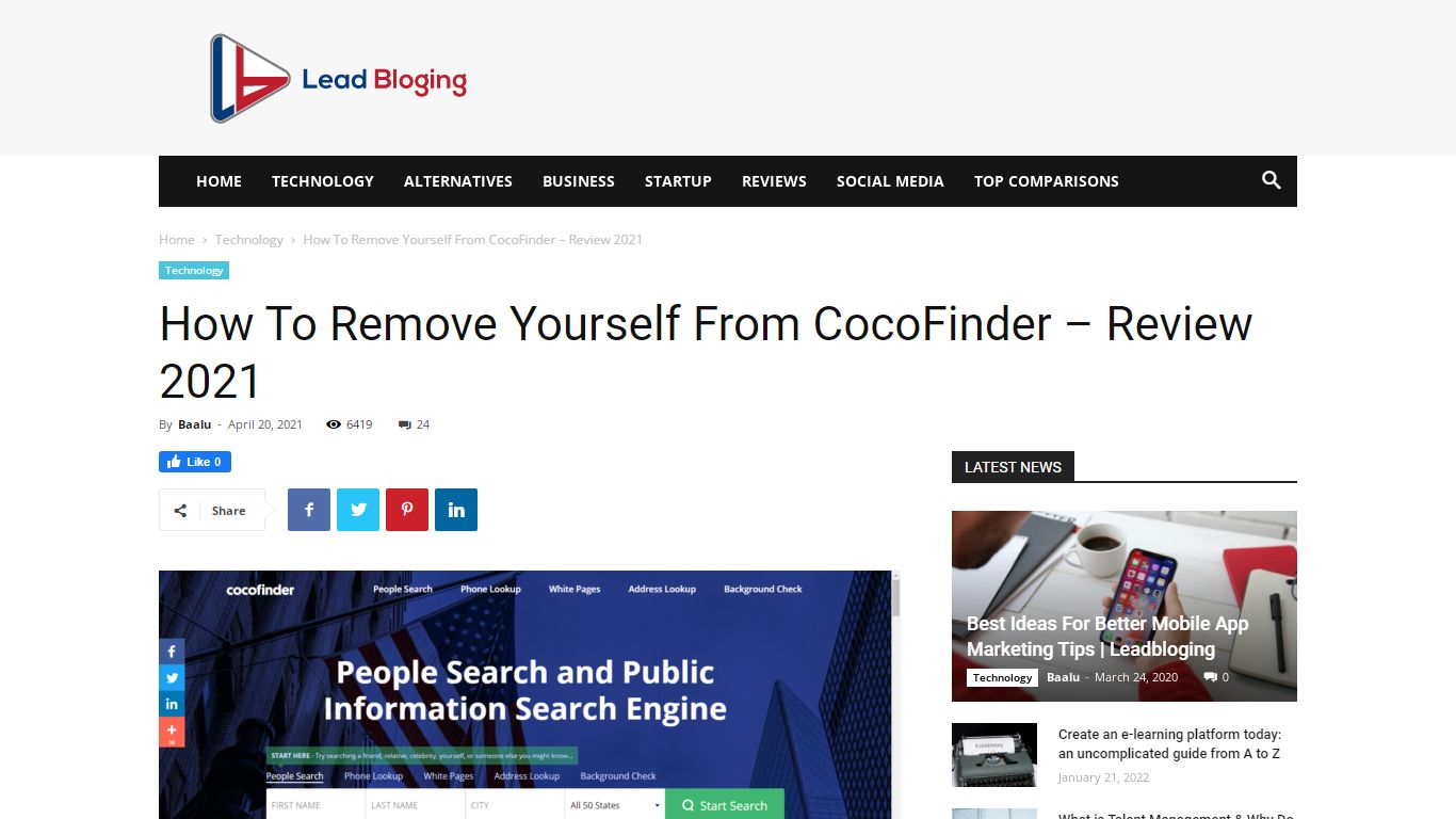 How to remove your personal data from CocoFinder - LeadBloging